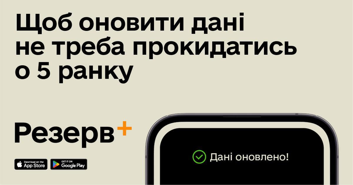 Уже понад 2,7 мільйона людей оновили дані в Резерв+