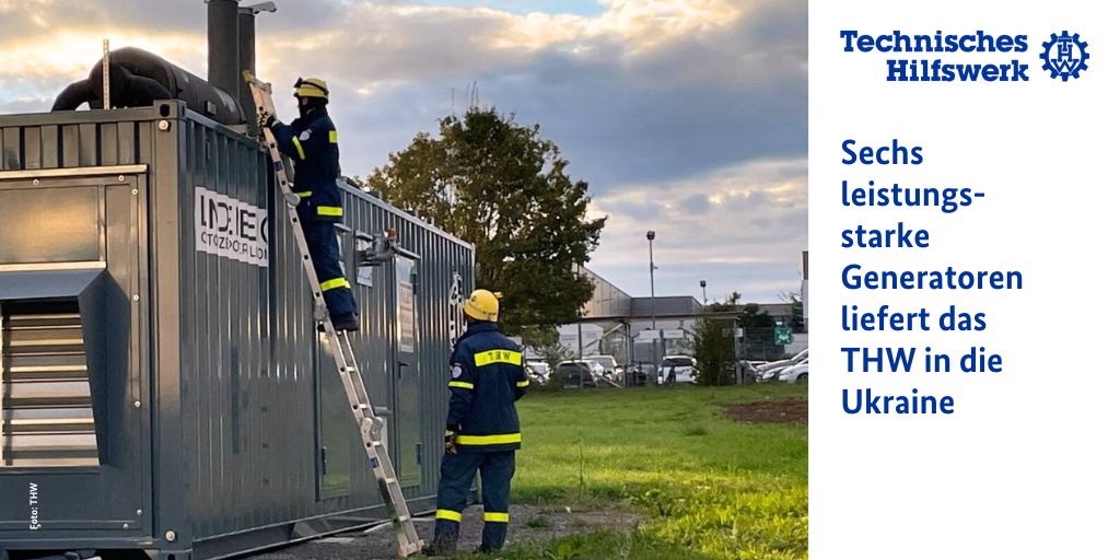 Німеччина передасть Україні шість великих електрогенераторів