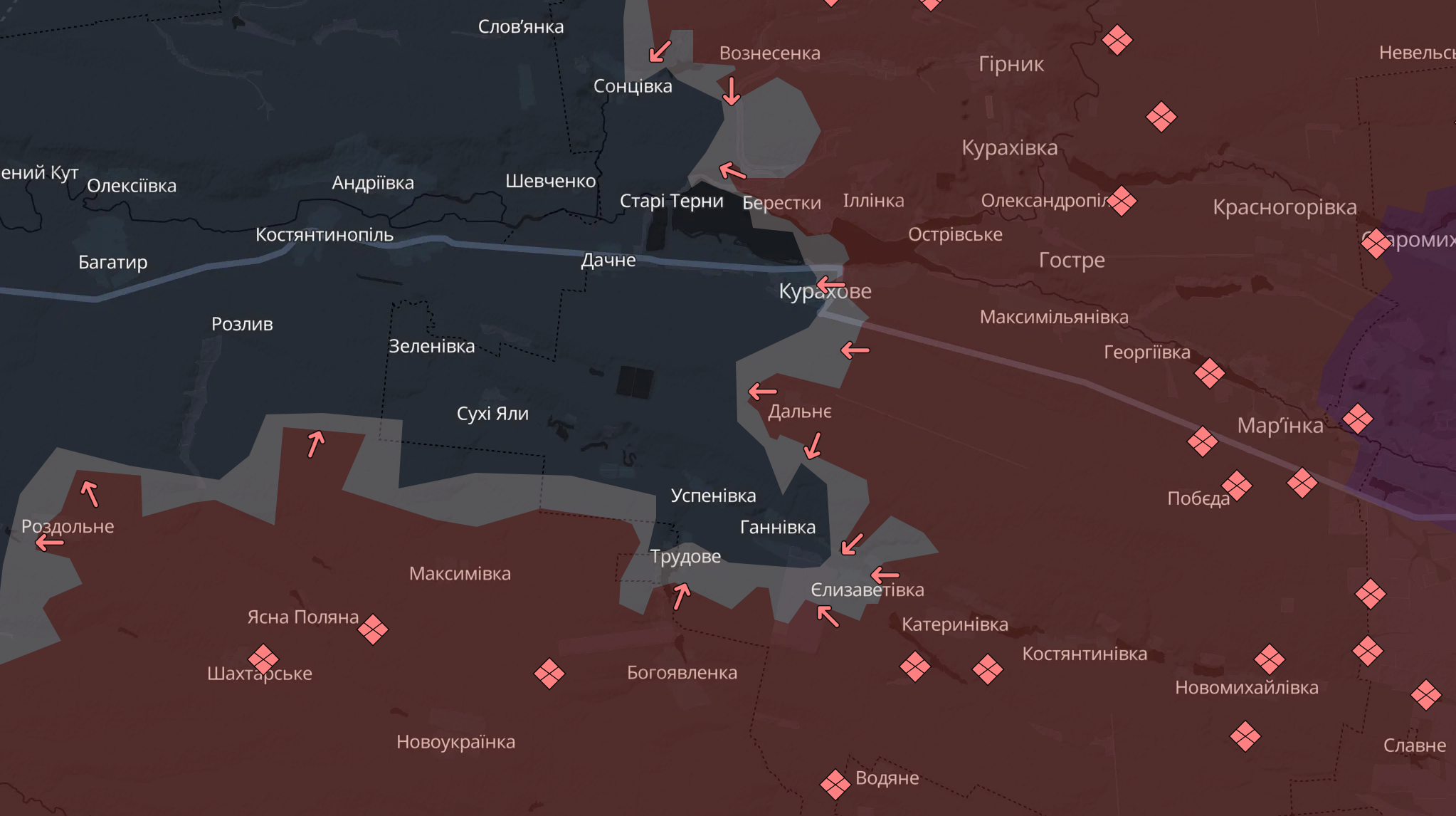 Ворог просунувся в Кураховому, Берестках та поблизу 5 населених пунктів — DeepState